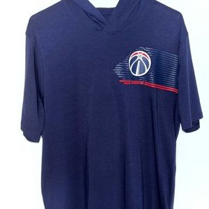 Washington Wizards NBA combine warm up top with hoodie.